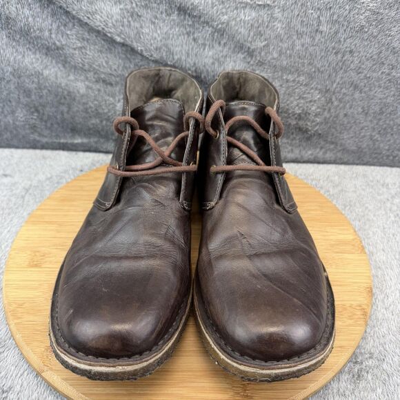 UGG Shoes Mens Size 10.5 Brown Leather Chukka Casual Sneakers Lace Up 3275 main image 5